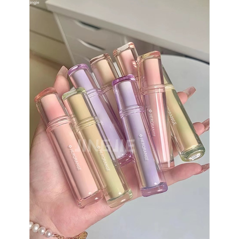 Son Bóng HERORANGE Tráng Gương Lâu Trôi Không Dễ Phai Màu Thiết Kế Vỏ Hình Ly Trà Băng Độc Đáo