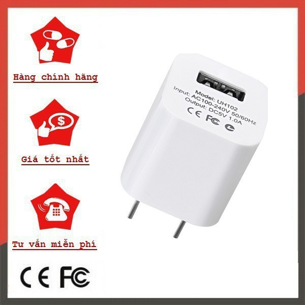 (BÁN SỈ GIÁ LẺ) (CHÍNH HÃNG) CỐC SẠC HOCO U-102 FULLBOX