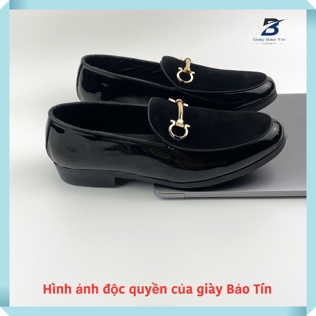 Giày lười nam công sở nam Bảo Tín GCC 1789 mặt nỉ tinh tế, gầm đế máy chắc chắn, da bóng không bám bụi, dễ dàng vệ sinh.