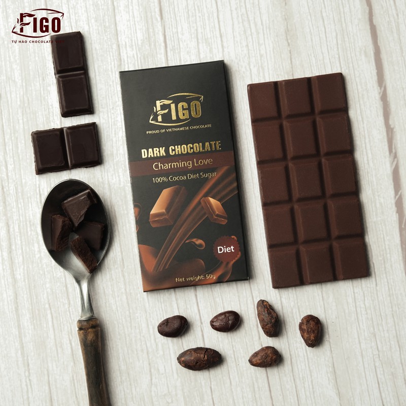 [GIÁ DÙNG THỬ] Thanh 50gr Combo MIX các vị Dark &amp; Milk Chocolate Kẹo Socola đen và Socola sữa Figo thanh 50gr SIÊU RẺ