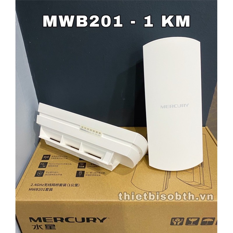 BỘT HU PHÁT WIFI KHÔNG DÂY NGOÀI TRỜI  MERCURY MWB201 1KM VÀ MWB505 5KM DÙNG CHO CAMERA, KÉO MẠNG | BigBuy360 - bigbuy360.vn