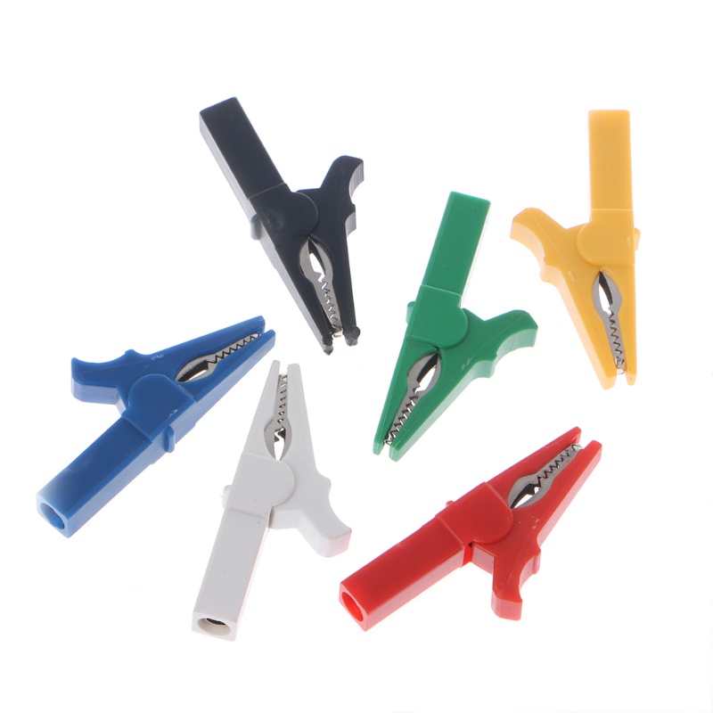 Set 6 Kẹp Cá Sấu 55mm 4mm 6 Màu Tùy Chọn Chuyên Dụng Connec
