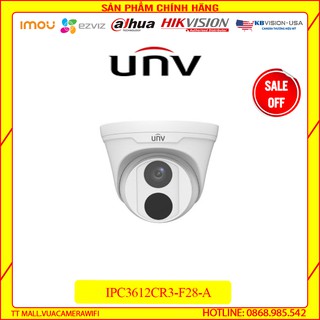Camera ip dome 2mp ipc3612cr3-f28-a chuẩn nén ultra265 bảo hành 2 năm