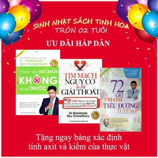 Sách - Combo 3 cuốn: 72 giờ chia tay tiểu đường + Tim mạch nguy cơ và sự giải thoat + chăm sóc sức khỏe không dùng thuốc