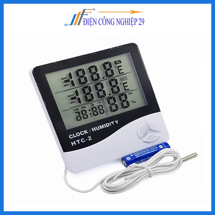 Đồng hồ đo nhiệt độ, đồng hồ đo độ ẩm HTC2 màn hình LCD