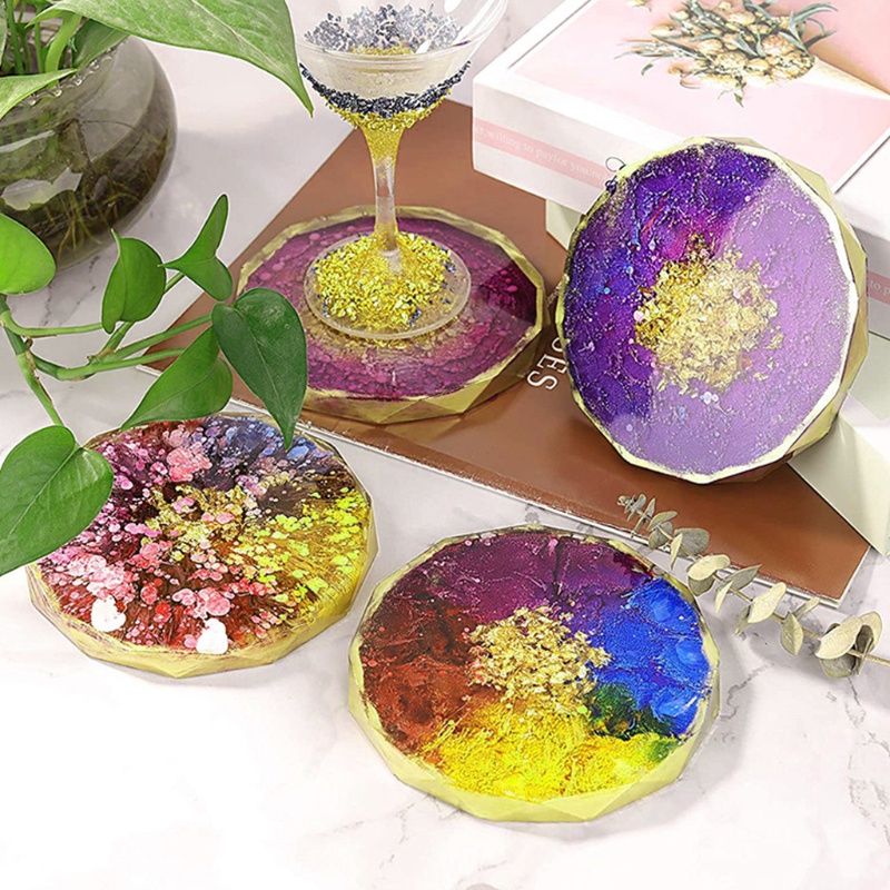 Sa Khuôn Làm Đế Lót Ly Hình Tròn / Trái Tim Bằng Resin Epoxy Resin