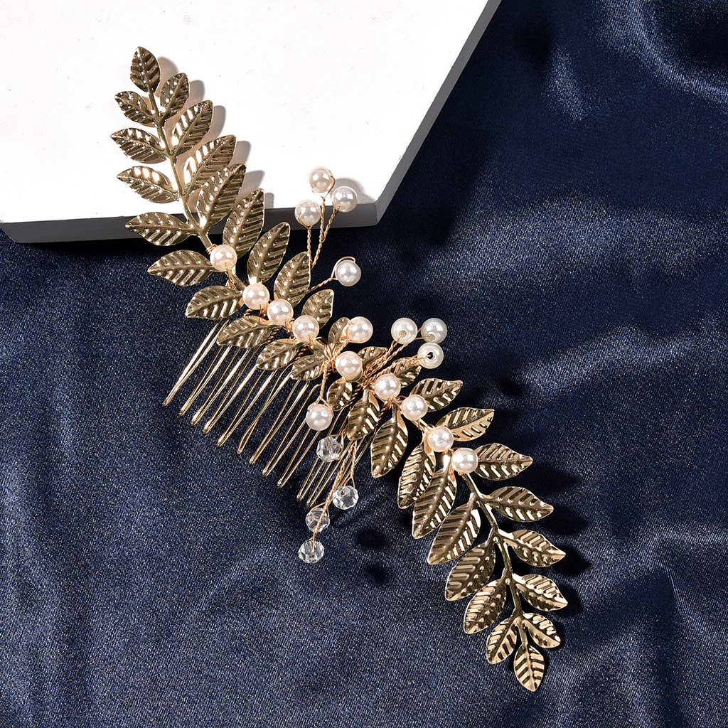 Seven Miss Lược Cài Tóc Hình Hoa Lá Dành Cho Cô Dâu