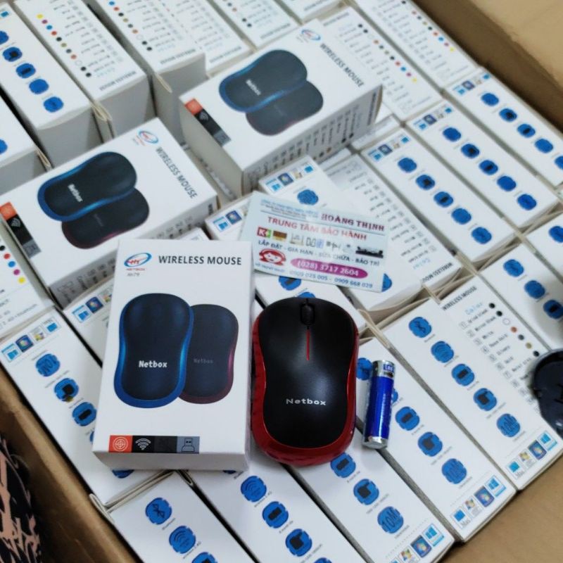 [Chính Hãng -Tặng pin] Chuột máy tính không dây có công tắc Wireless Mouse Netbox HT79