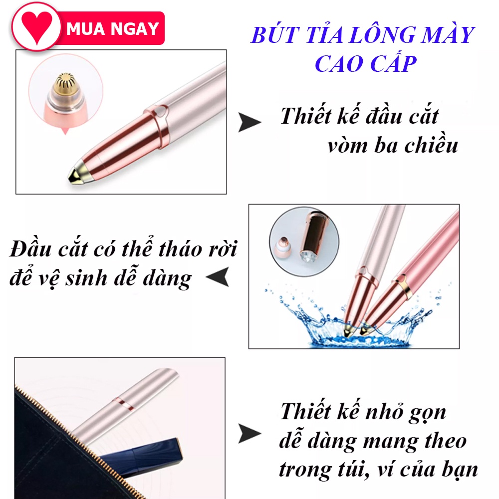 Bút Tỉa Lông Mày Cao Cấp Flawlbss . Thiết kế Nhỏ gọn, Đẹp, Rẻ .Tự tạo kiểu lông mày cho mình.Tặng móc dán điện thoại | BigBuy360 - bigbuy360.vn