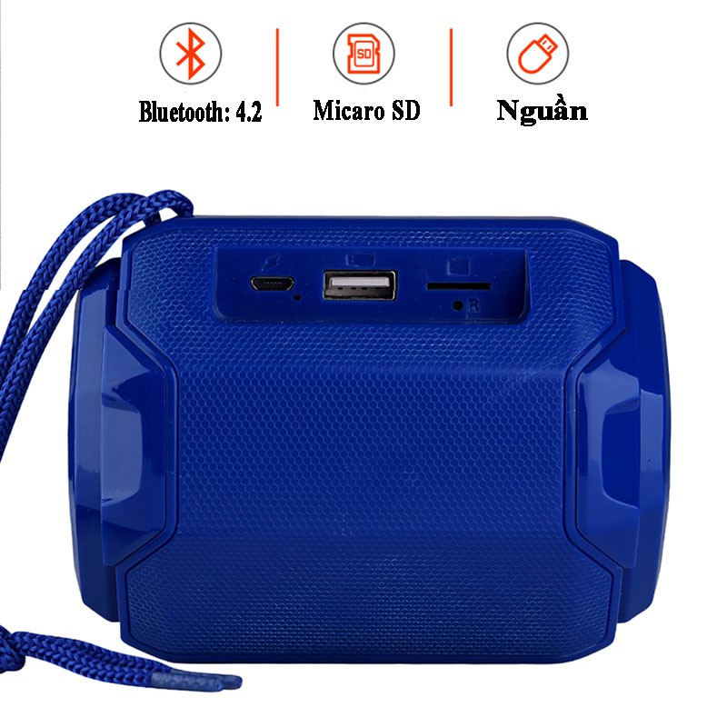 Loa Bluetooth Mini Giá Rẻ Pin Trâu TG162 Có Đèn Led Nháy Theo Nhạc