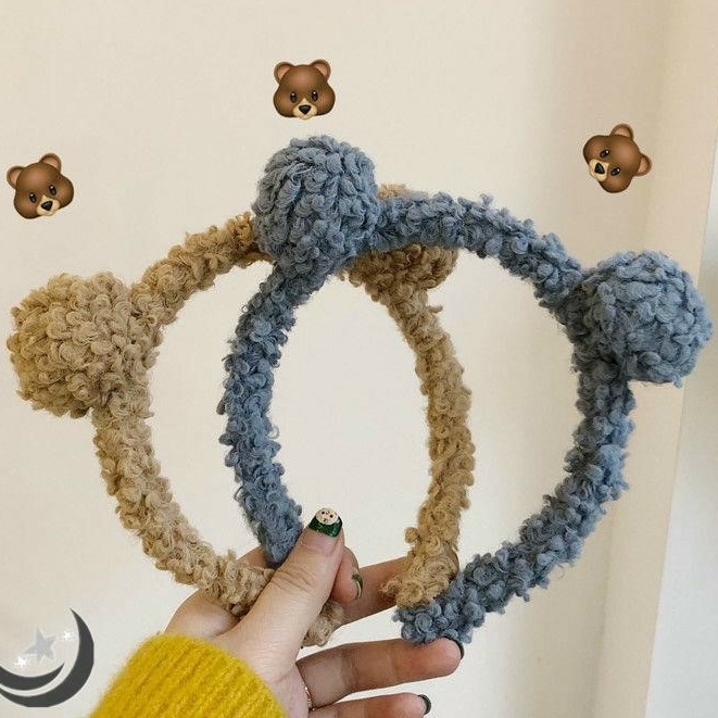(CAO CẤP) Băng đô bờm/ xược/ lược cài tóc cotton phối tai gấu thời trang Hàn Quốc T2 - #BANGDOCAITOC