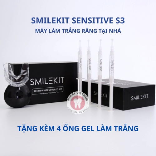 Máy làm trắng răng SMILEKIT- Máy tẩy trắng răng giúp trắng răng từ sâu bên trong, an toàn không ê buốt cho răng