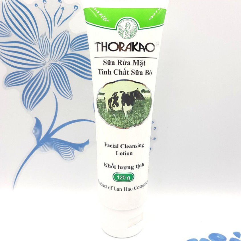 Thorakao - Sữa rửa mặt trắng da sữa bò Trắng -Xanh 120g