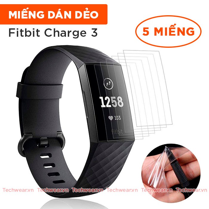 [Mã ELORDER5 giảm 10K đơn 20K] Miếng dán chống trầy cho đồng hồ Fitbit - combo 5 miếng