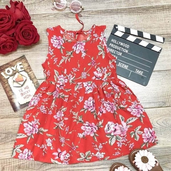 Váy lanh họa tiêt