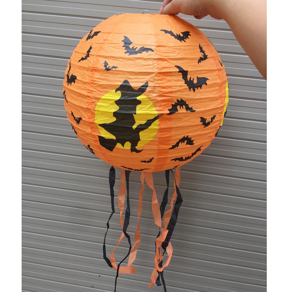 Đèn lồng giấy trang trí Halloween nhiều mẫu đường kính 20cm, 25cm, 30cm