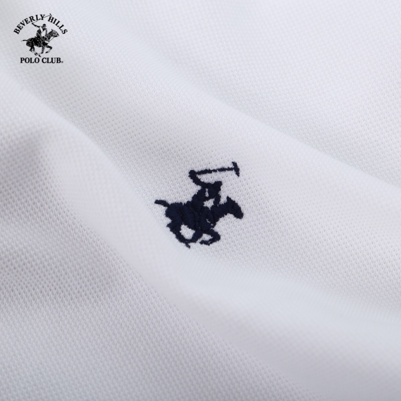 Beverly Hills Polo Club - Áo polo dài tay Nam Regular Trắng WH- BHPC PMRLS20TL128