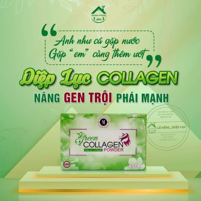 [CHÍNH HÃNG] DIỆP LỤC COLLAGEN_ĐẸP DA,HẾT MỤN,HẾT KHÔ HẠN,MỜ NÁM TÀN NHANG