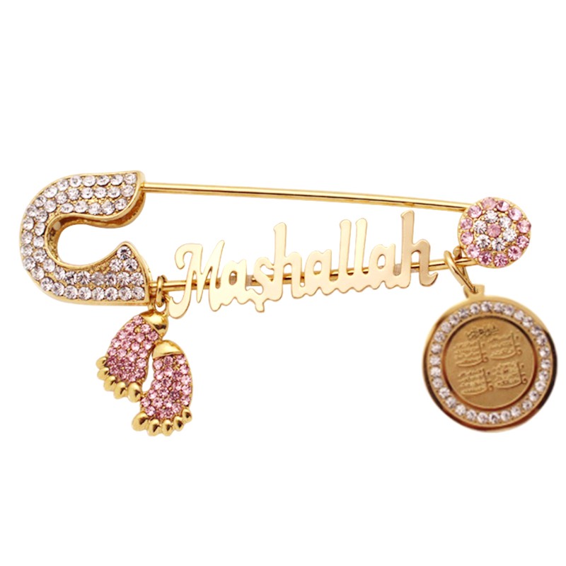 Ghim cài áo trang trí bàn chân phong cách hồi giáo thời trang