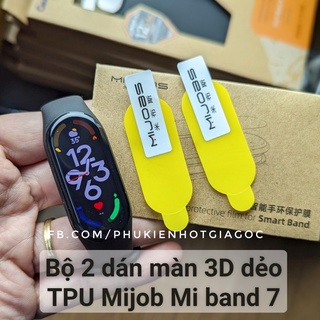 Sẵn Miếng dán Miband 7 Pro / Mi band 7 / Dán màn Mi band 5 & 6 & 4 cao cấp TPU Mijobs