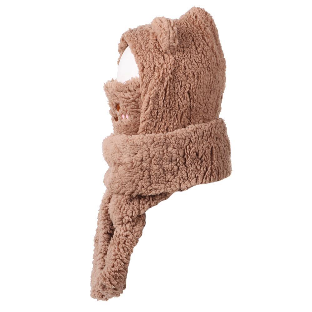 Bộ Mũ Beanie Kèm Khăn Choàng Chống Gió Giữ Ấm Mùa Đông