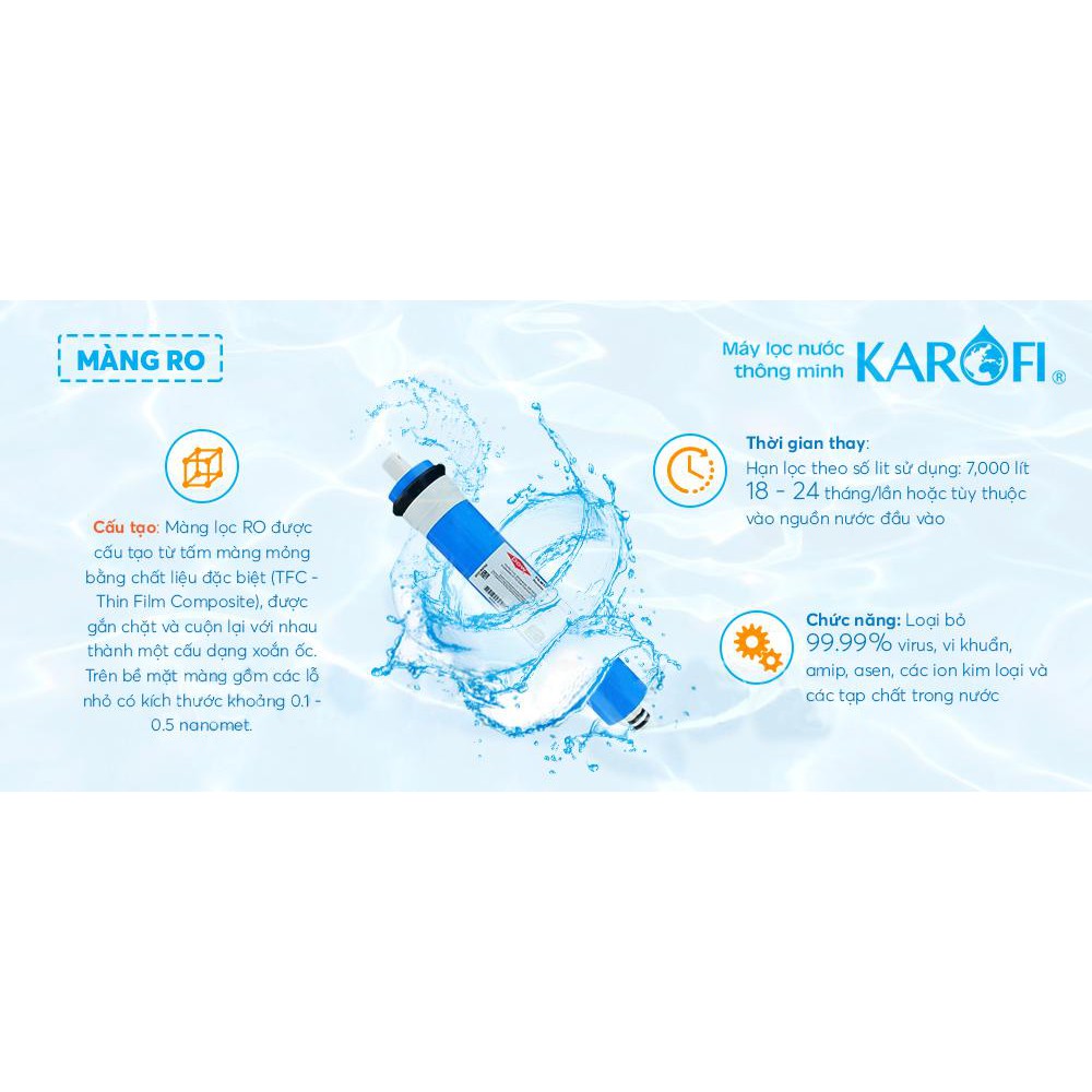 Máy lọc nước thồn minh KAROFI KT-K8I-1 không tủ 8 cấp lọc