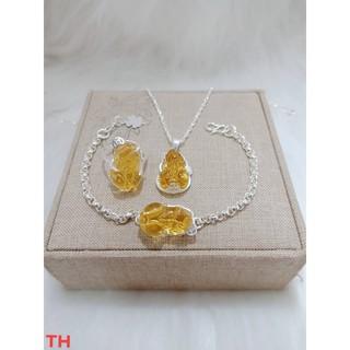 Bộ trang sức bạc - tỳ hưu phong thủy - mệnh kim