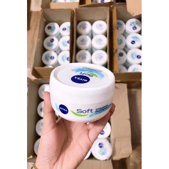 200g Kem NIVEA Soft chống nẻ dưỡng ẩm, trắng da,  toàn thân,phù hợp cho các loại da nhạy cảm