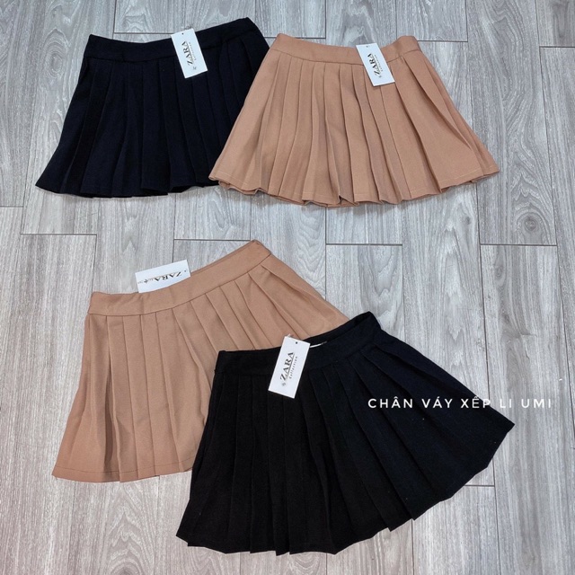 Chân váy xếp li ngắn