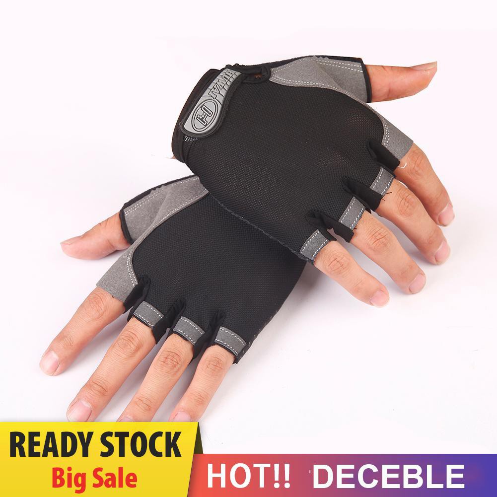 Deceble Unisex Thin Breathable Outdoor Cycling Fitness Climbing Half Finger Gloves