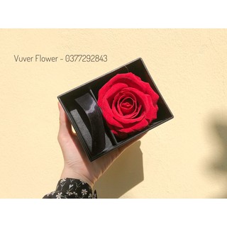 Hộp đựng son kèm hoa hồng lụa cao cấp (Ảnh thật) (Không bao gồm son)