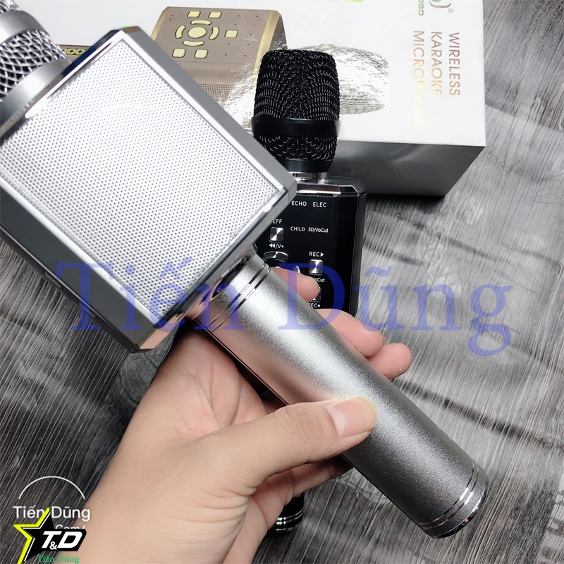 Micro Karaoke YS97 đời cao hơn mic YS95 kèm loa bluetooth - Mic YS97 có 9 chế độ âm thanh để thay đổi giọng