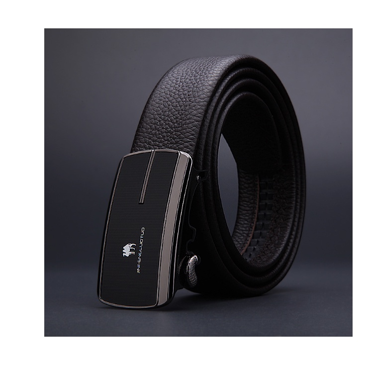 Thắt lưng nam da bò nguyên chất mặt khóa tự động hợp kim cao cấp