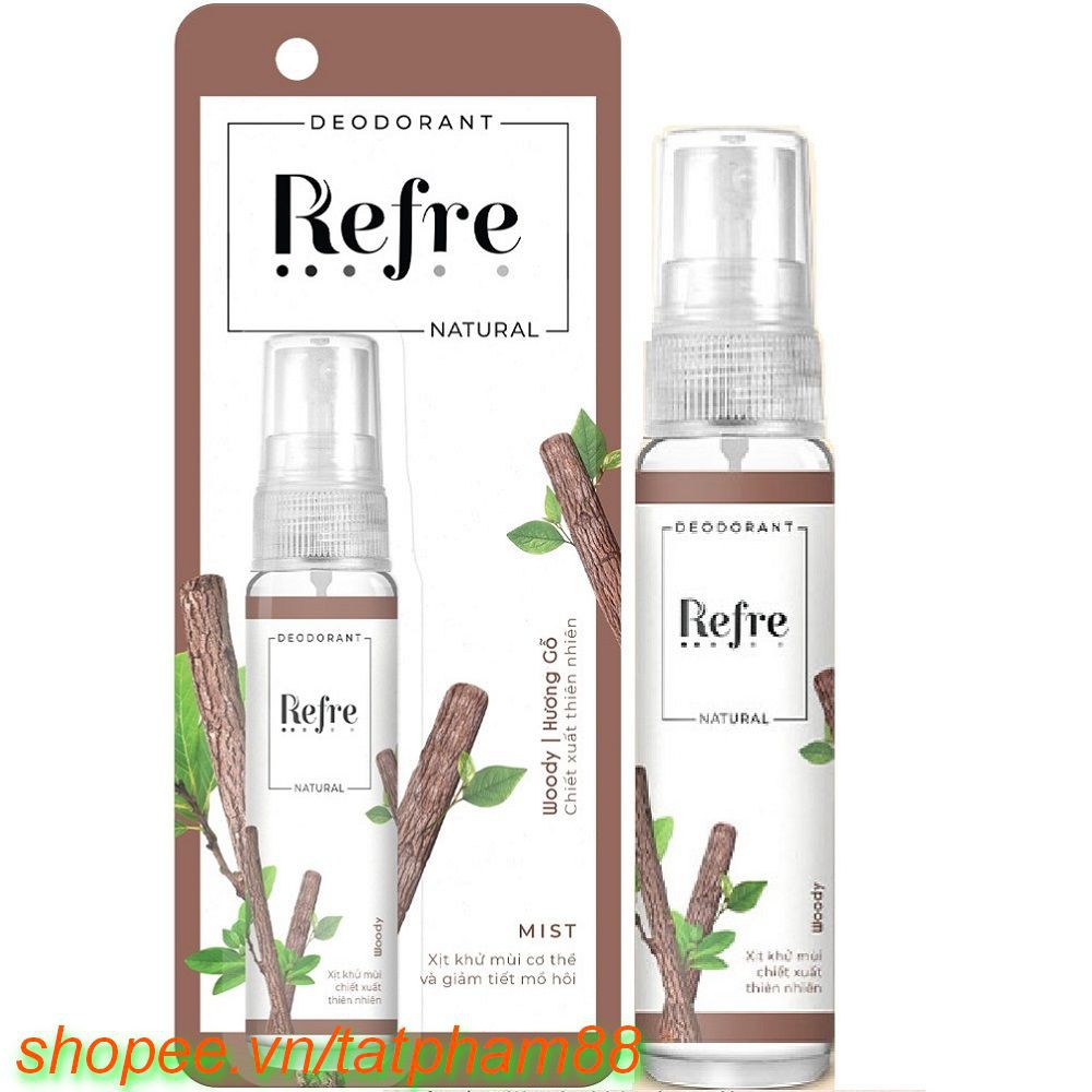 Xịt Khử Mùi Refre 30Ml Dưỡng Sáng Da Với Nhiều Hương Thơm Giúp Bạn Dễ Lựa Chọn Hơn, tatpham88 Chất Lượng Tạo Nên Niềm Ti