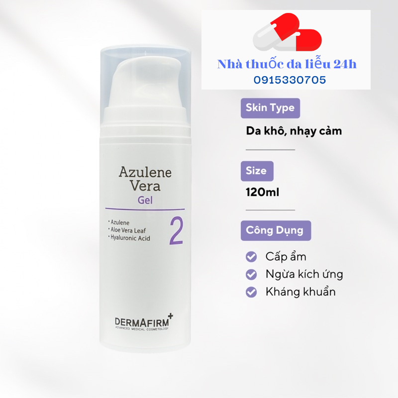 Dermafirm Azulene Vera Gel 2 120ml – Tinh Chất Làm Dịu Và Phục Hồi - Dalieu24h