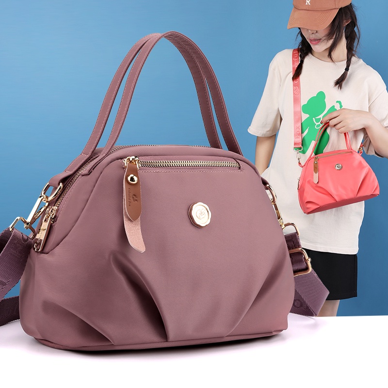 【Colorful Fox】Túi Xách Cỡ Lớn Bằng nylon Chống Thấm Nước Nhiều Màu Thời Trang Túi Đeo Chéo Chín màu sắc