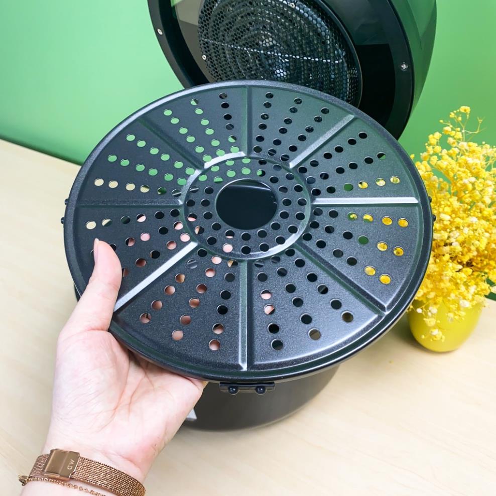 Nồi chiên không dầu lock&lock EJF586BLK bản cơ 6.5L 1800w có tay đảo, bảo hành 12 tháng, công nghệ mới Inverter -MC