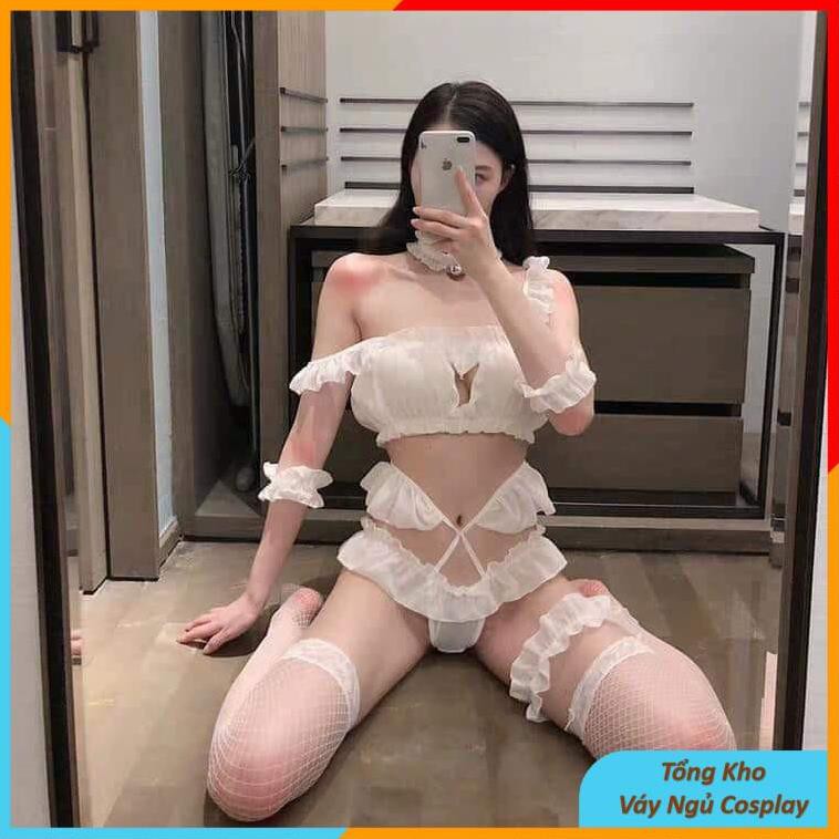 Bộ Đồ Ngủ Nữ Sexy Cosplay Nàng Lolita Siêu Quến Rũ, Đồ Lót Ren Chất Voan Cát Cao Cấp Đủ Phụ Kiện - LoLITA x | BigBuy360 - bigbuy360.vn