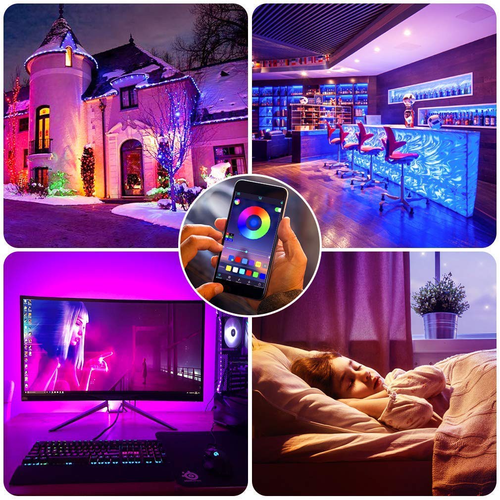 Cuộn Dây Led Đổi Màu Sillicon RGB 5m Chống Nước Có Dính Keo