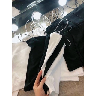 Áo thun hai dây croptop ôm