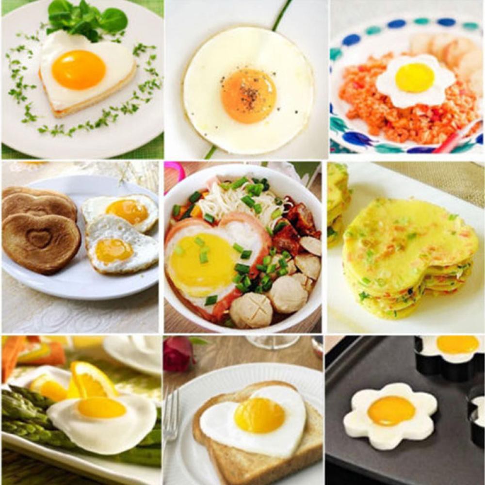 CONOPERY Khuôn inox chiên trứng với 5 họa tiết tùy chọn