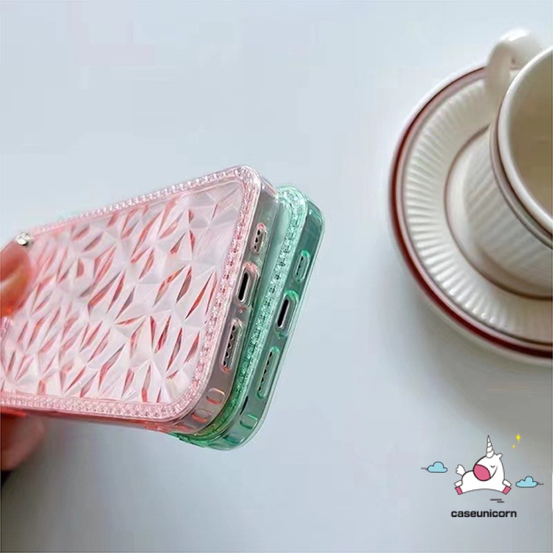 Ốp Điện Thoại TPU Mềm Trong Suốt Họa Tiết Kim Cương 3D Cho IPhone 14 13 12 11 Pro Max 14Pro 13Pro 12Pro 11Pro Max