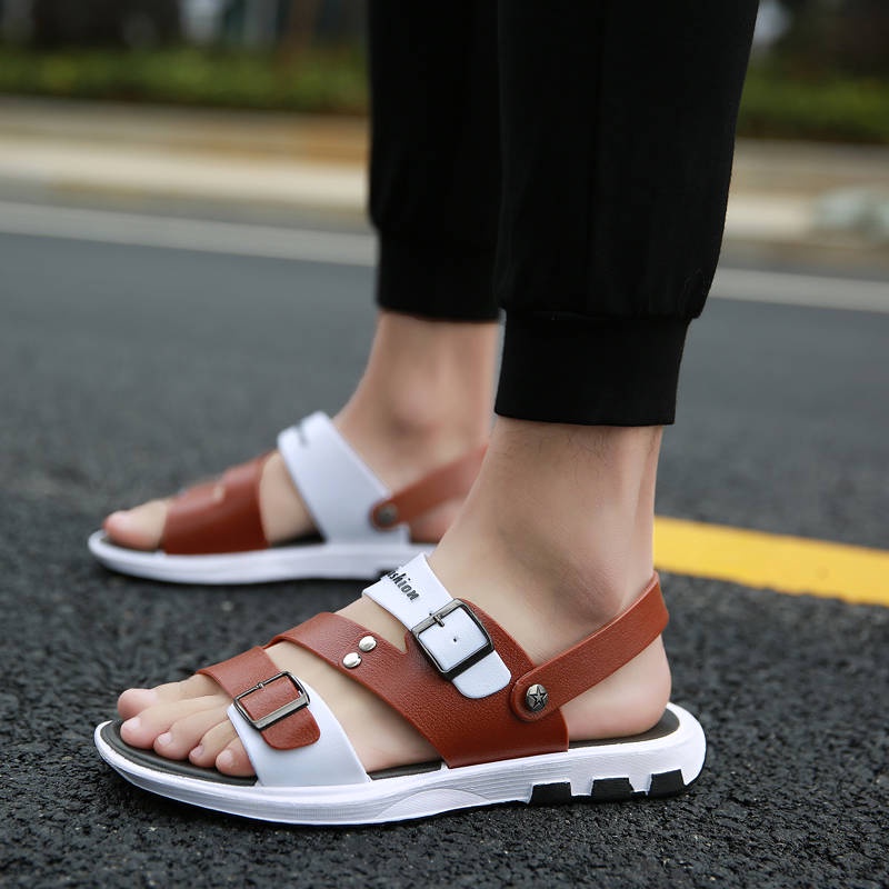 Dép thời trang dép đi biển nam Giày Sandal Nhựa Thoáng Khí Hai Cách Mang Phong Cách Hàn Quốc Mới Mùa Hè