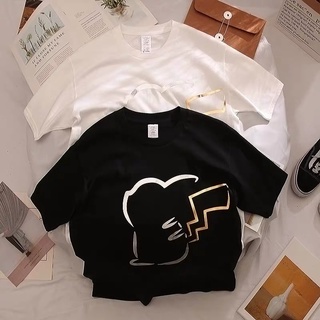 Áo thun cotton hình PIKACHU hai màu trắng đen [FREESHIP] Áo PIKACHU cực xinh ngầu, áo phông đẹp nhất