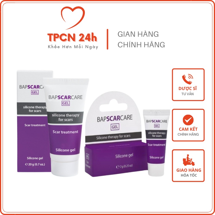 BAPSCARCARE - Gel làm mờ sẹo Silicone thế hệ mới