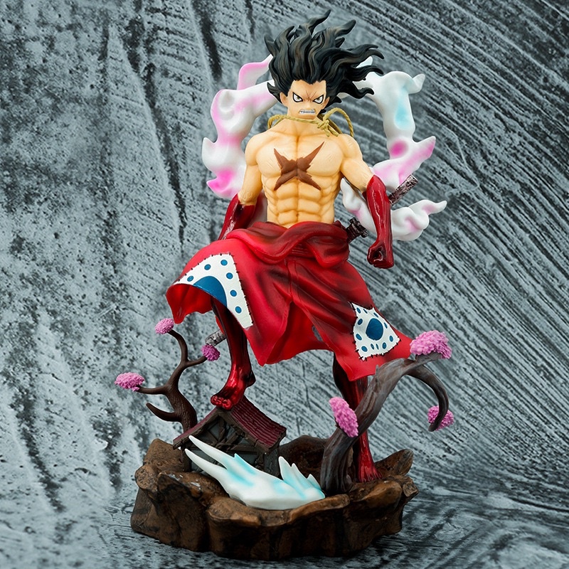 Mô hình One  Piece  - mô hình Luffy Gear 4 snake man 26cm bằng PVC cao cấp