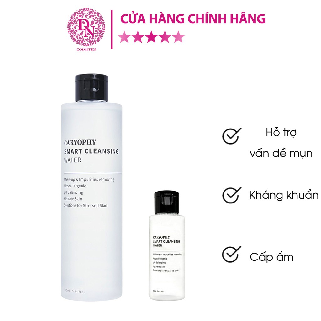 Nước tẩy trang Caryophy Smart Cleansing Water giúp làm sạch da ngăn ngừa thâm mụn xuất xứ Hàn Quốc