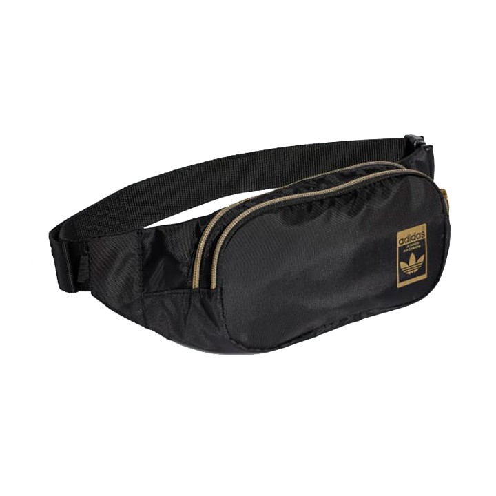 Túi đeo chéo thời trang logo 3 lá Superstar Black Gold Waist Bag