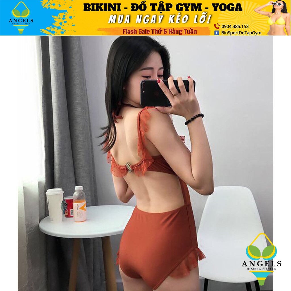 Bikini,Bộ Đồ Bơi Body Phối Voan Cao Cấp, 2 Màu Cam Đất, Đen , Hàng Nhập Đủ Size M L XL, BHN010 | BigBuy360 - bigbuy360.vn