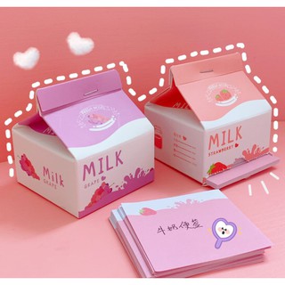 Hộp giấy note bình sữa cute